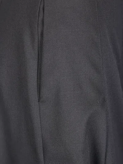 Stefano Mortari Black Flared Skirt With Low Pleats In Gray