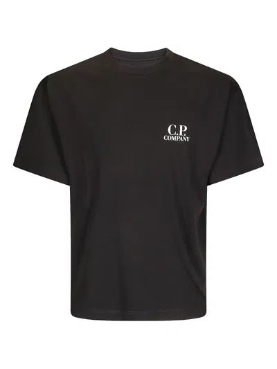 C.p. Company Logo-print Short-sleeve T-shirt In Black