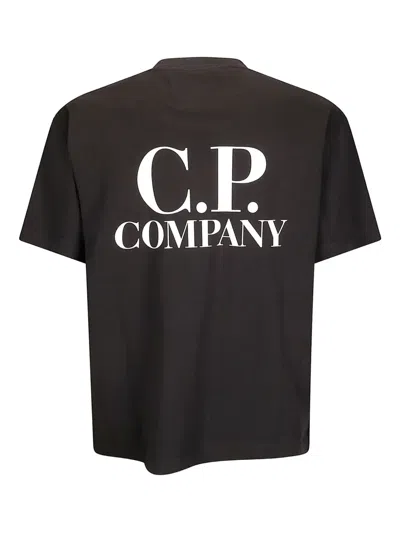 C.p. Company Logo-print Short-sleeve T-shirt In Black