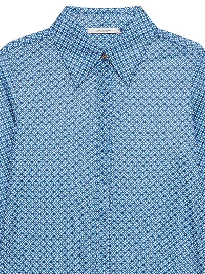 Maliparmi Geometric-print Collared Shirt In Blue