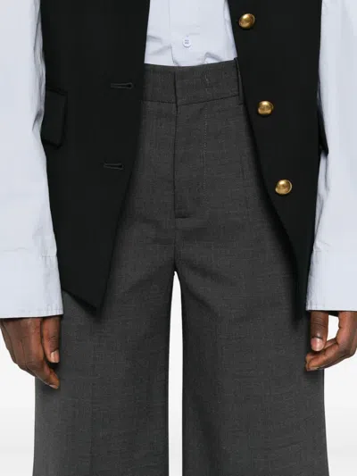 P.a.r.o.s.h Straight-leg Tailored Trousers In Gray