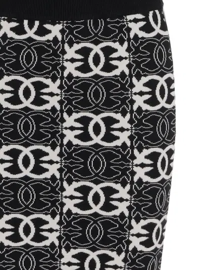 Pinko Jacquard Knit Mini Skirt In Black