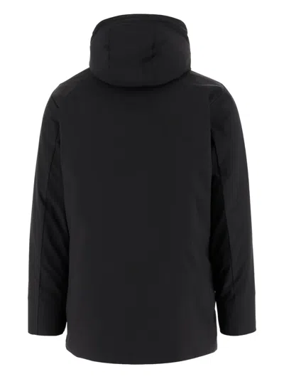 Woolrich Black Stretch Nylon Down Jacket In Black