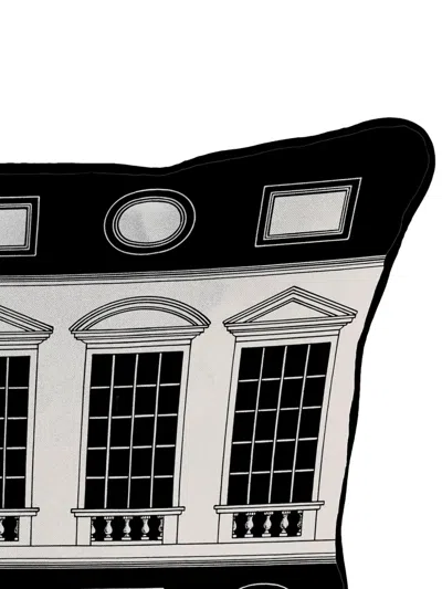 Fornasetti Architettura Printed Cushion In Black