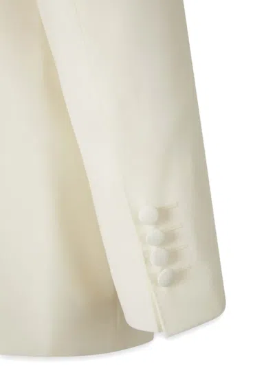 Canali Single-breasted Wool Blazer In Neutral