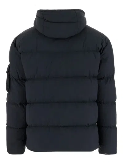 Herno Hooded Padded Jacket In Blue
