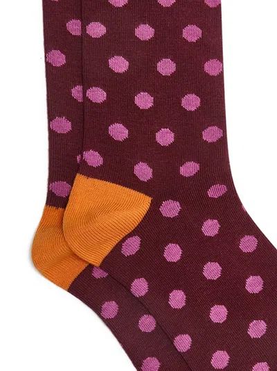 Maliparmi Polka-dot Socks In Red