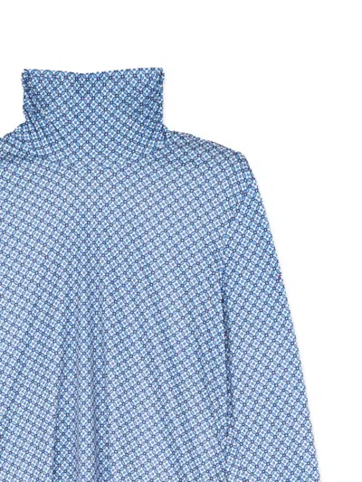 Maliparmi Geometric Long-sleeve T-shirt In Blue