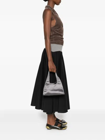 Gimaguas Curved-handle Tote Bag In Silver