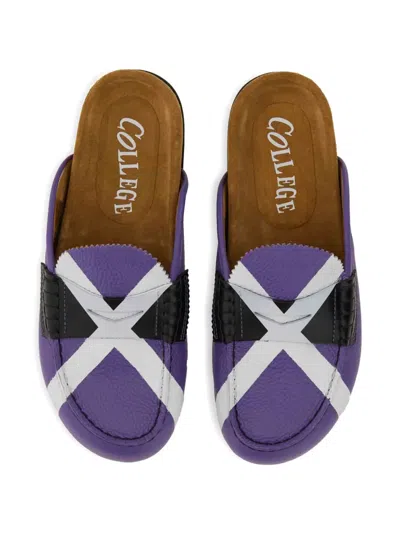 College Sabot With Iconic "x" In Purple