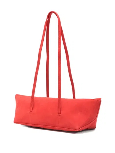 Christopher Esber Mini Gondola Suede Tote Bag In Red