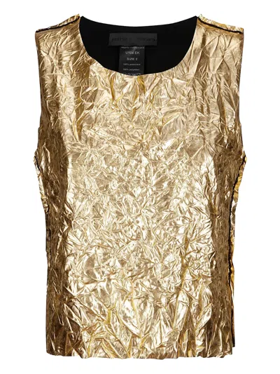 金属感皱褶感上衣