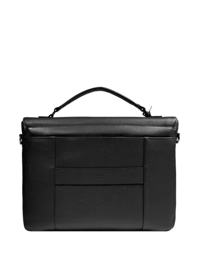 Lancel Leather Top-handle Briefcase In Black