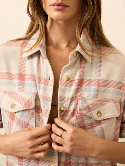 Faherty Legend Overshirt In Pink