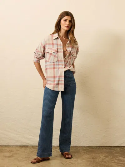 Faherty Legend Overshirt In Pink