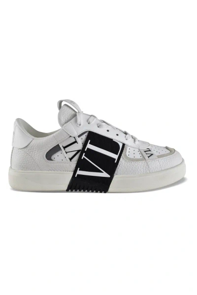 Valentino Garavani Valentino Vltn Leather Slip-on Sneaker In Neutral