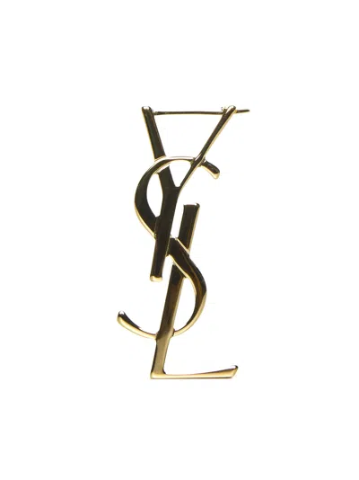 Saint Laurent Cassandre Single Metal Earring In Gold