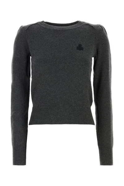 Isabel Marant Étoile Isabel Marant Etoile Charcoal Cotton Blend Abelle Sweater In Gray