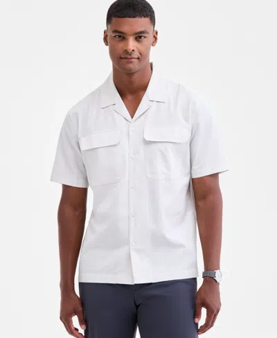 Alfani Men's Owen Regular-fit Button-down Shirt, Exclusively At Macy's In White