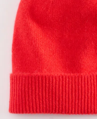 Charter Club 100% Cashmere Cuffed Beanie, Created For Macys In Red