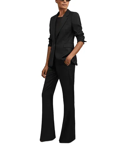 Reiss Petite Haisley Flare Leg Pants In Black