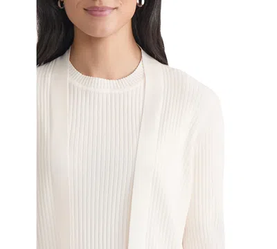 Jones New York Petite Sutton Open-front Cardigan In White