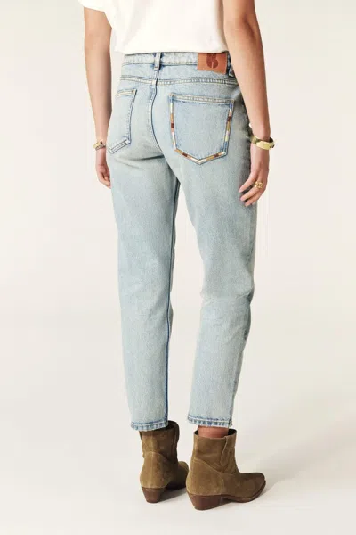 Bash Belt Loop Denim Trousers In White
