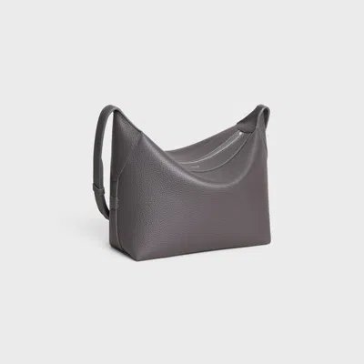 Celine Crossbody Bag Harry In Grained Calfskin In Gray