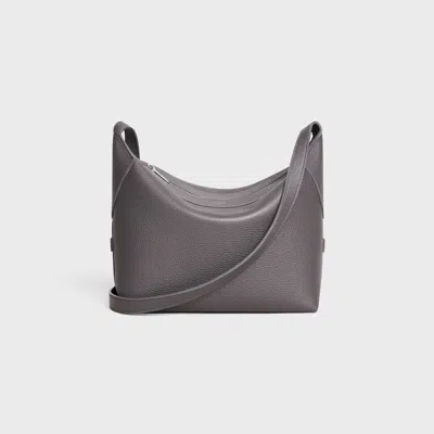 Celine Crossbody Bag Harry In Grained Calfskin In Gray