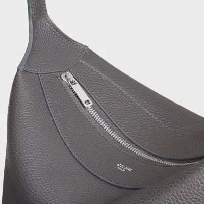 Celine Crossbody Bag Harry In Grained Calfskin In Gray