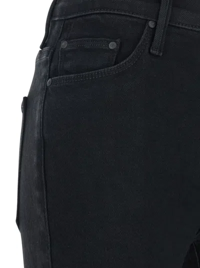 Mother Midnight Blue Stretch Denim The Weekender Jeans In Black