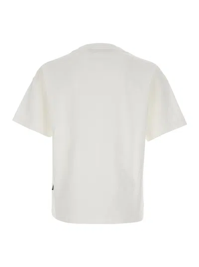 Palm Angels Curved Logo T-shirt In White