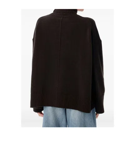 Soeur Womens Chocolat William High-neck Merino-wool Jumper In Brown