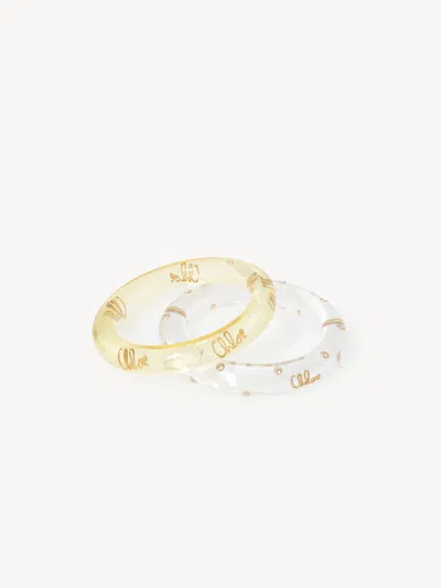 Chloé Plage Set Of Two Bangles In Multi
