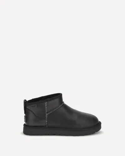 Ugg W Classic Ultra Mini Ankle Boots In Black