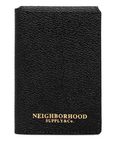 Neighborhood Logo-print Cardholder In Black