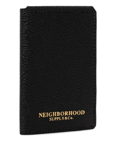 Neighborhood Logo-print Cardholder In Black