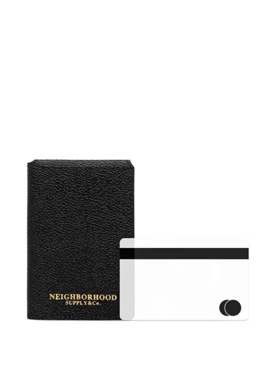 Neighborhood Logo-print Cardholder In Black