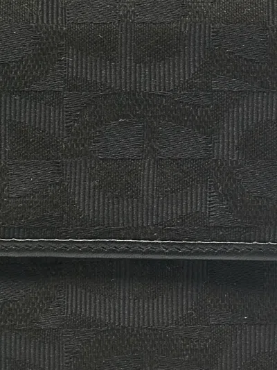 Pre-owned Aigner Vintage Monogram-pattern Wallet In Black