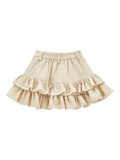 荷叶边伞形半身裙