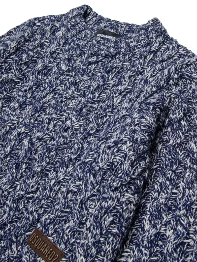 Dsquared2 Cable-knit Sweater In Blue