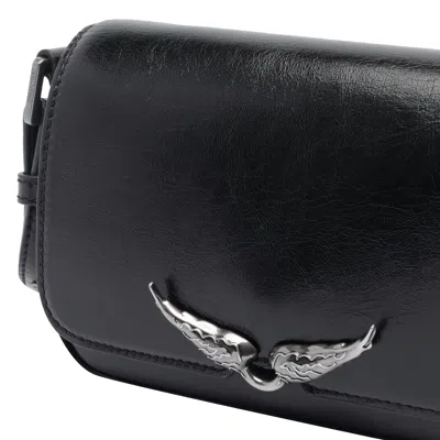 Zadig & Voltaire Womens Le Zazi Vintage Patent-leather Shoulder Bag Black In Black