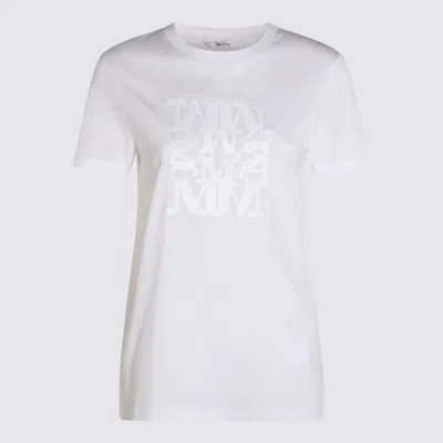 Max Mara Logo-embroidered Cotton T-shirt In White