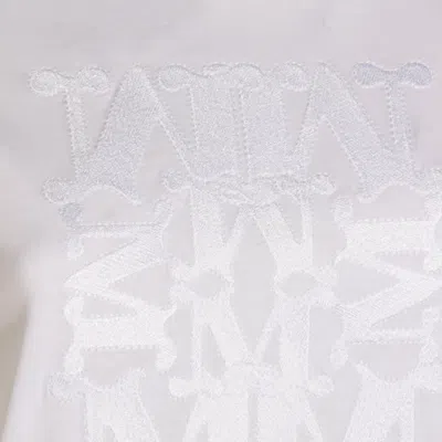 Max Mara Logo-embroidered Cotton T-shirt In White
