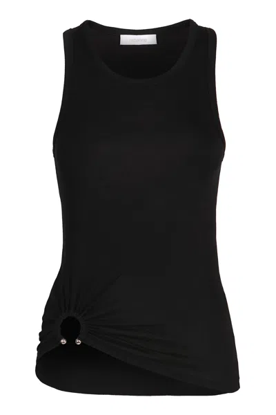 Rabanne Jersey Tank Top In Black
