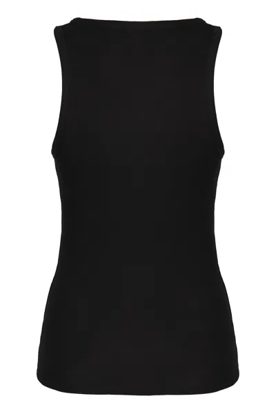 Rabanne Jersey Tank Top In Black