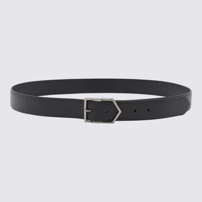 Canali Reversible Leather Belt In Brown