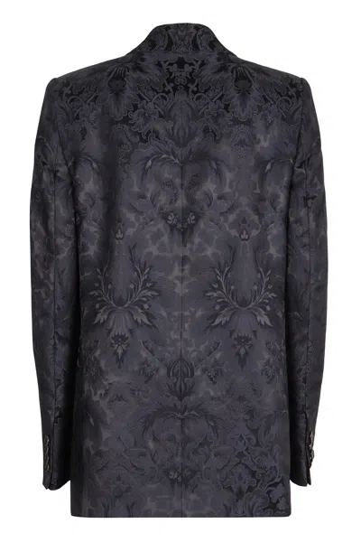 Etro Single-breasted One Button Jacket In Blue