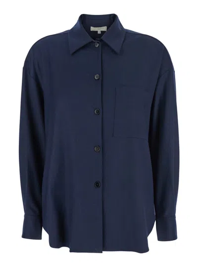 Antonelli Button-up Long Sleeve Shirt In Blue