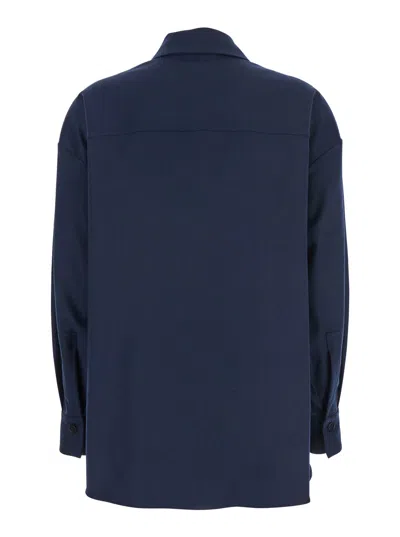 Antonelli Button-up Long Sleeve Shirt In Blue